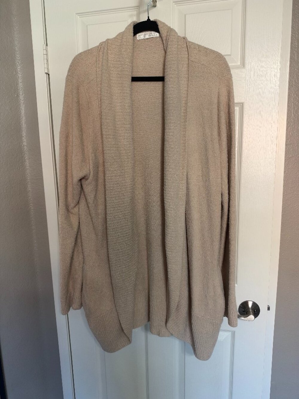 Barefoot Dreams CozyChic Lite Circle Cardigan, Beige/Oatmeal, Size L/XL